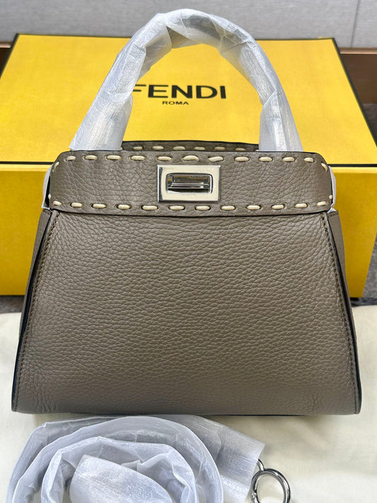 Fendi Mini Peekaboo Leather Handbag Shoulder bag