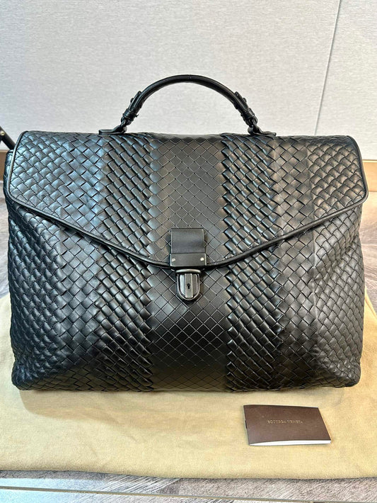 Bottega Veneta  Leather  Intrecciato Briefcase