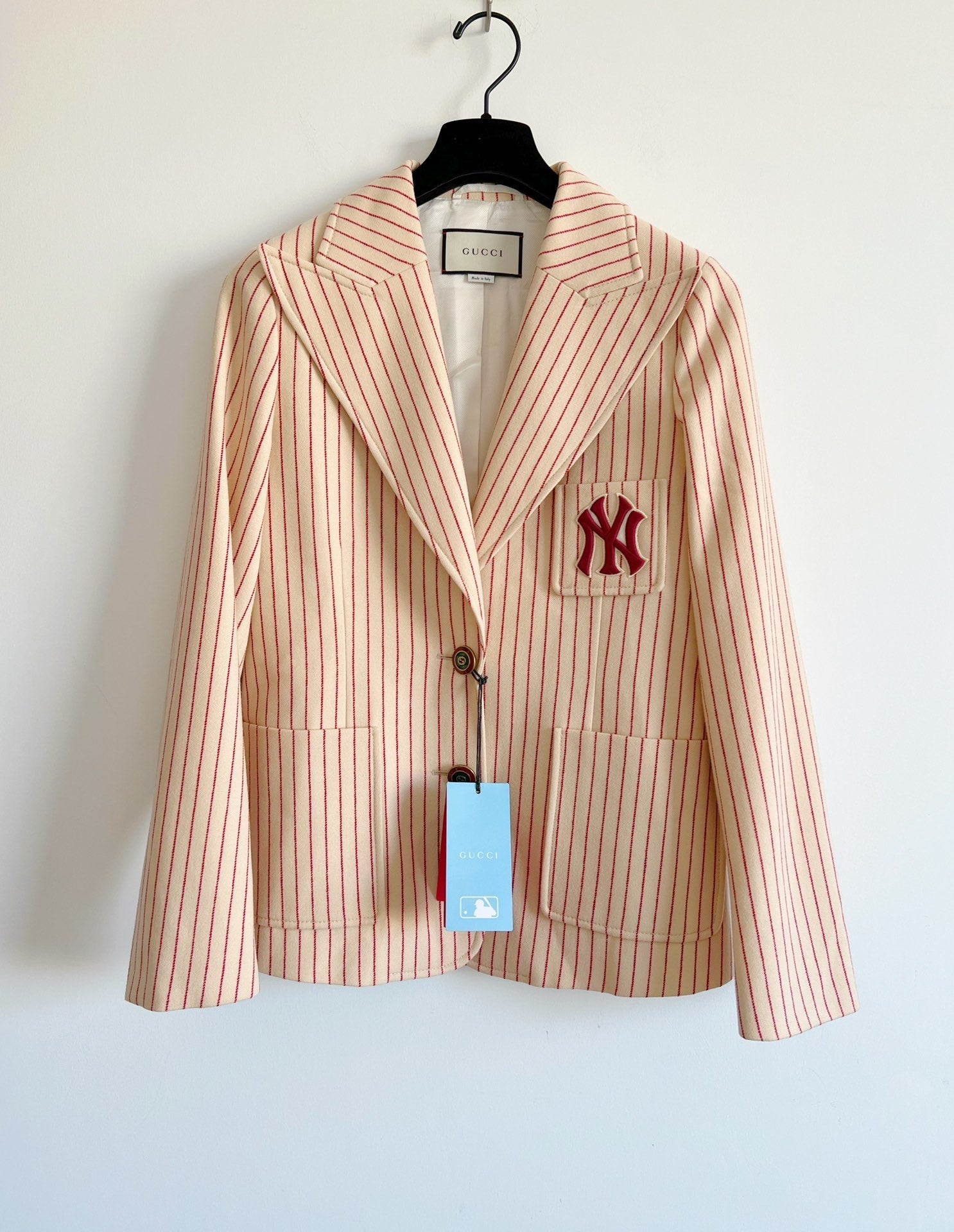 Gucci + New York Yankees Blazer Beige Jacket