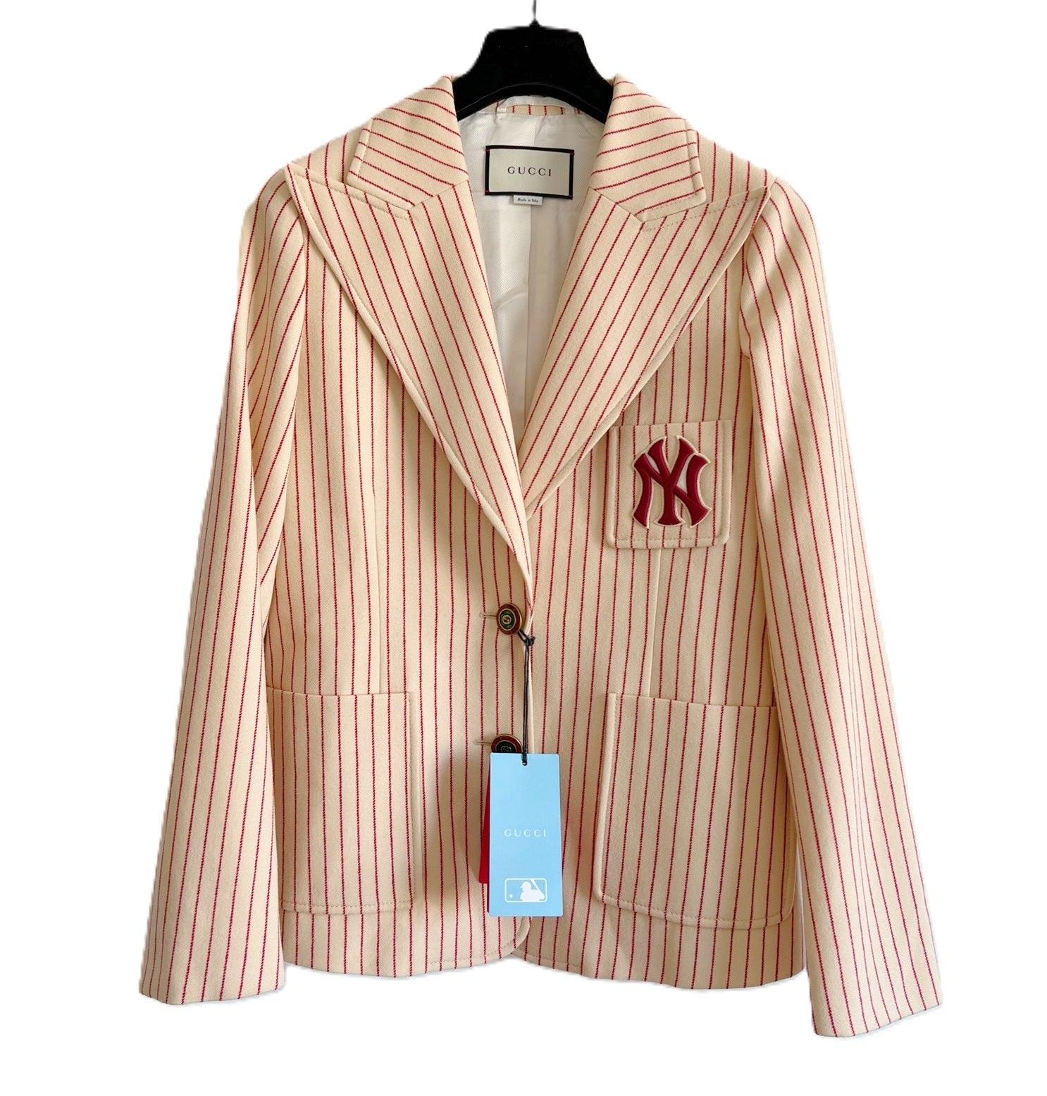 Gucci + New York Yankees Blazer Beige Jacket