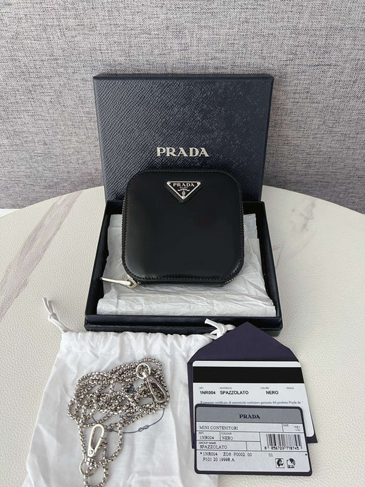 Prada Limited Edition Triangle Logo Wallet Mini Shoulder Bag